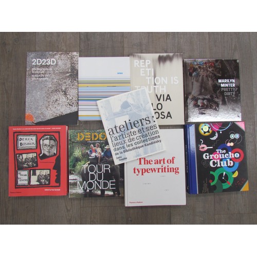 7568 - A collection of art books and programs, ex Simon Lee Gallery of Soho to include The Groucho Club etc... 