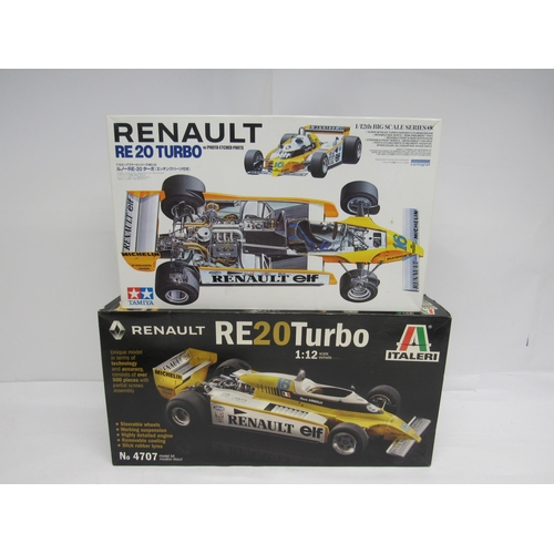 7339 - Two 1:12 scale Formula One racing car plastic model kits to include Tamiya Big Scale 12033 Renault R... 