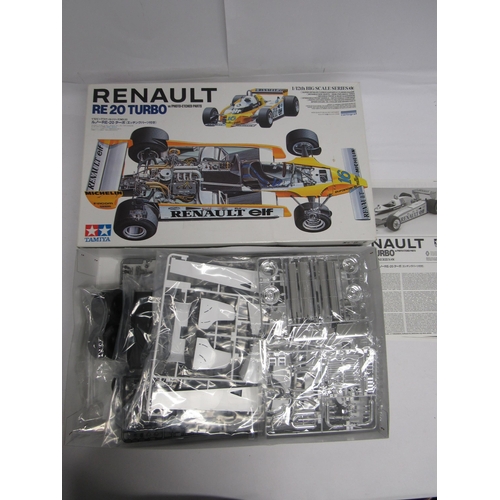 7339 - Two 1:12 scale Formula One racing car plastic model kits to include Tamiya Big Scale 12033 Renault R... 