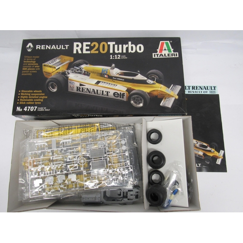 7339 - Two 1:12 scale Formula One racing car plastic model kits to include Tamiya Big Scale 12033 Renault R... 