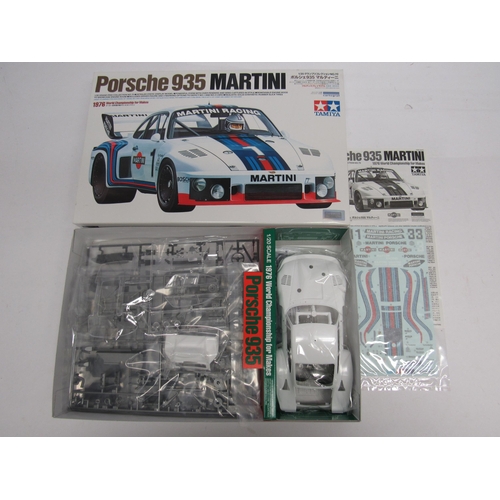 7309 - Four Tamiya racing and and road car plastic model kits to include 1:20 scale 20070 Porsche 935 Marti... 