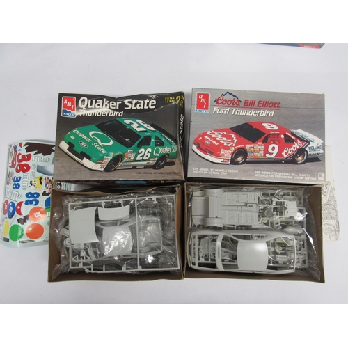 7343 - A collection of racing and road car plastic model kits to include AMT ERTL 1:25 scale 6962 Coors Bil... 