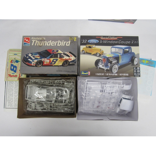 7343 - A collection of racing and road car plastic model kits to include AMT ERTL 1:25 scale 6962 Coors Bil... 