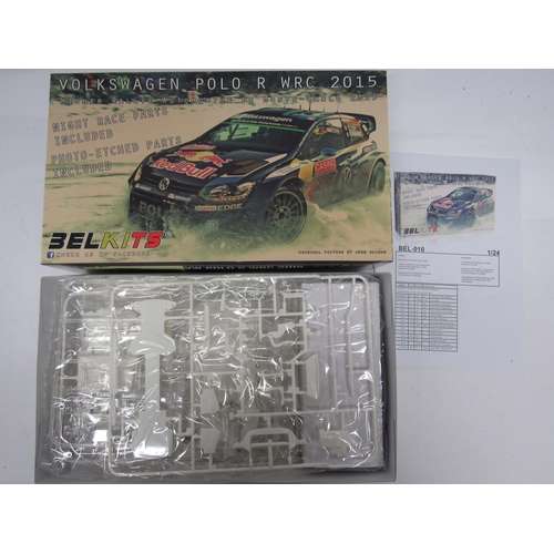 7312 - Two Belkits 1:24 scale rally racing car plastic model kits to include BEL-010 VW Polo R WRC 2015 and... 