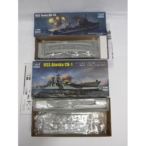 7314 - A collection of Trumpeter ship plastic model kits to include 1:350 scale 04553 USS Fort Worth LCS-3 ... 