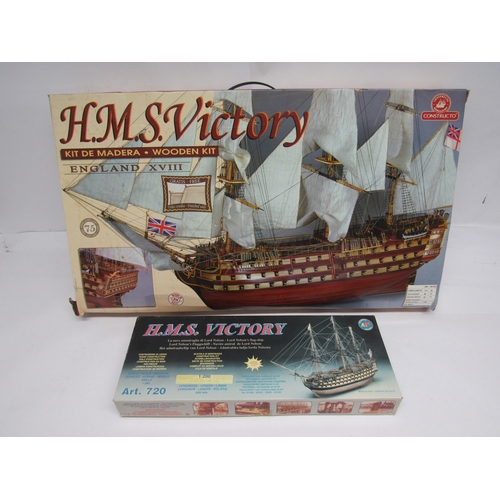 7331 - Two HMS Victory wooden model kits to include Constructo 1:94 scale and Mantua Model 1:200 scale (2, ... 