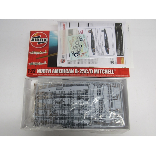 7325 - Seven Airfix military aircraft plastic model kits to include 1:48 scale A09187 Supermarine Walrus Mk... 