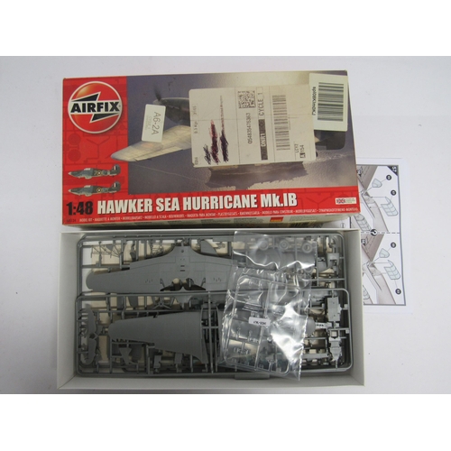 7325 - Seven Airfix military aircraft plastic model kits to include 1:48 scale A09187 Supermarine Walrus Mk... 