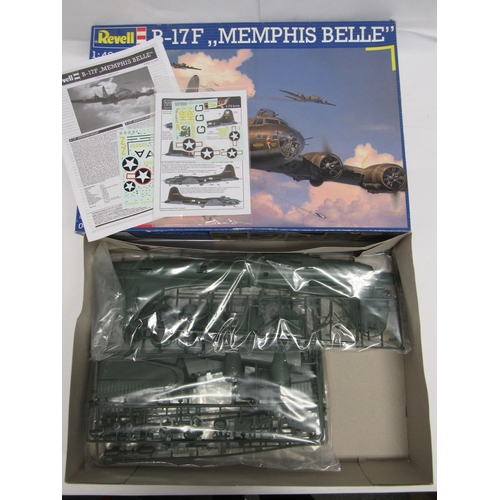 7321 - Eight Revell 1:48 scale military aircraft plastic model kits to include 03850 B29 Superfortress, 038... 