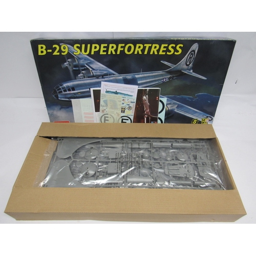 7329 - Three 1:48 scale military aircraft plastic model kits to include Monogram 75-5718 B-29 Superfortress... 