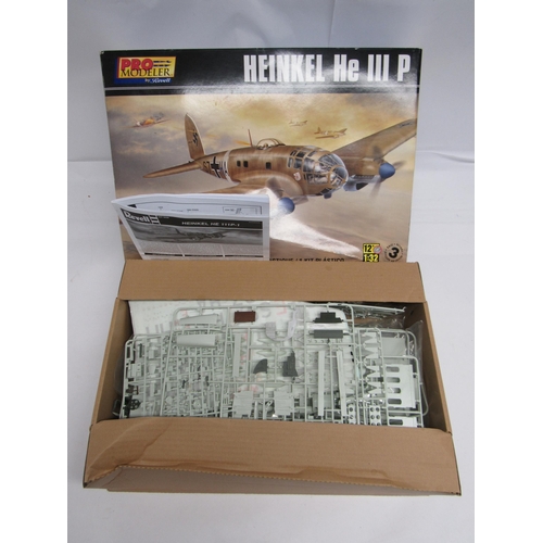 7340 - Four 1:32 scale military aircraft plastic model kits to include Kitty Hawk KH32004 OV10 A/C 