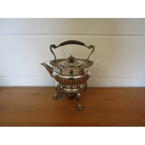 1369 - A Victorian silver plated tea kettle