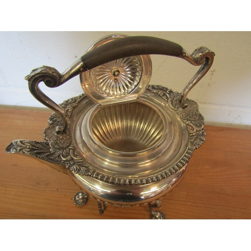 1369 - A Victorian silver plated tea kettle