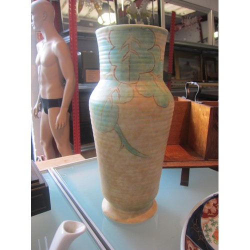 1377 - A Crown Devon vase, hairline crack, 38cm tall