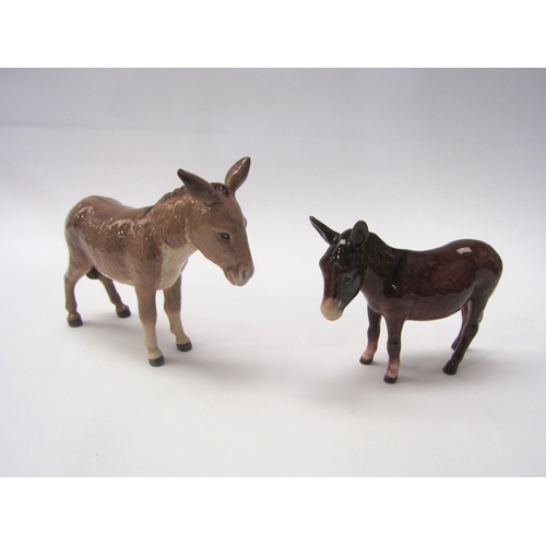 8023 - Two Beswick Donkeys, model nos. 1364B and model no. 2267A, both in gloss