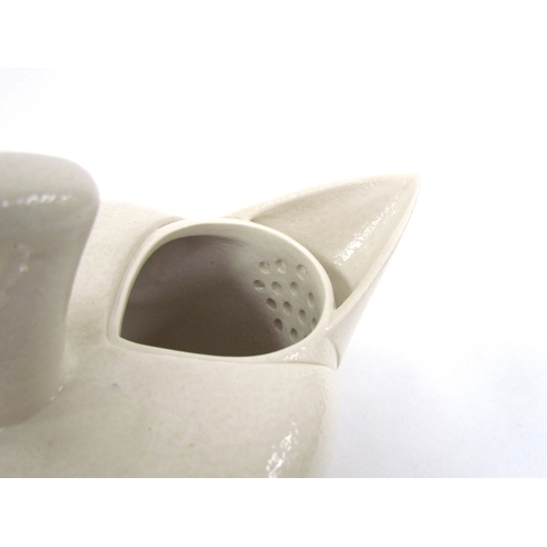 7089 - ANTHONY THEAKSTON (b.1965) A studio pottery tea pot in the form of a stylised bird with white glaze.... 