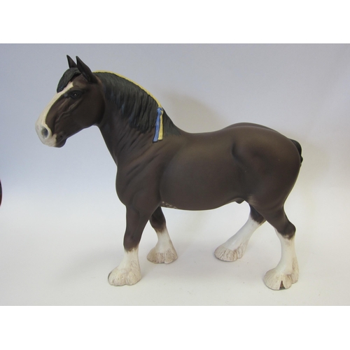 8111 - A Beswick Clydesdale Horse in chocolate brown matt, model no. 2465