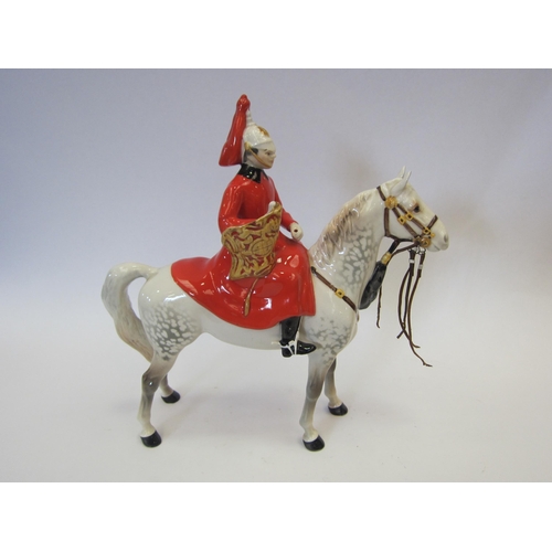 8113 - A Beswick Lifeguard in light dapple grey gloss, model no. 1624 (leather reins loose)