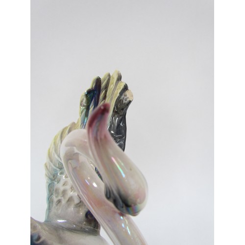 7040 - Three items of Jema Holland ceramics, bird (chip to wing feather) and two fish, tallest 31cm  (E)  £... 