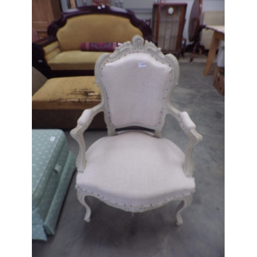 2261 - A painted French armchair   (R) £40