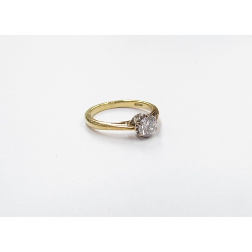 9289 - An 18ct gold diamond solitaire 0.50ct approx. Size I, 2.5g   (R) £250