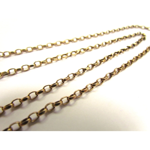 9209 - A 9ct gold belcher chain, 61cm long, 11.8g