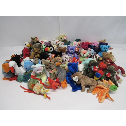 7151 - A collection of TY Beanie Babies, most with swing tags (65)