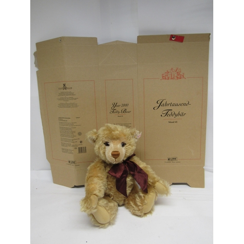 7124 - A Steiff 670374 limited edition Millennium mohair teddy bear with plastic eyes, stitched nose and mo... 