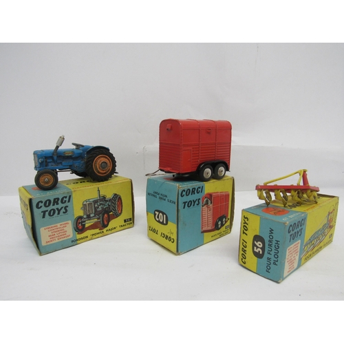 7267 - Three boxed Corgi diecast farm related diecast models to include 55 Fordson 