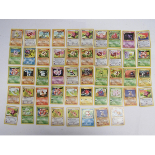 7017 - A collection of ninety-eight unlimited Pokemon TCG cards (98, numerous duplicates), together with a ... 