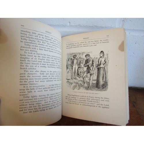 1020 - George du Maurier 'Trilby', 1895, finely bound in three quarter blue Morocco gilt, marbled paper boa... 