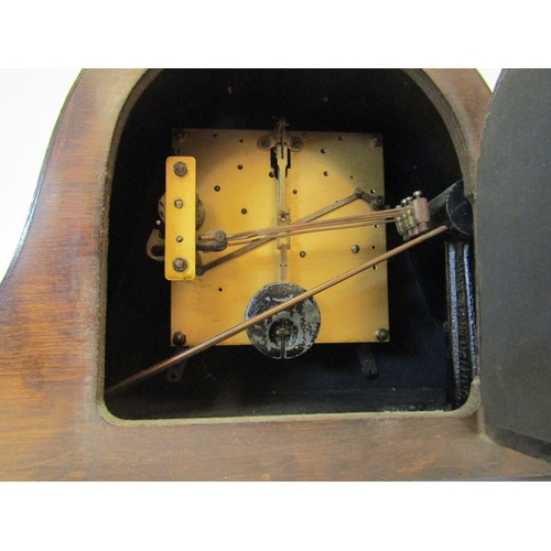 1151 - An Enfield Dupontic Westminster chime mantel clock in oak case with silent chime mechanism