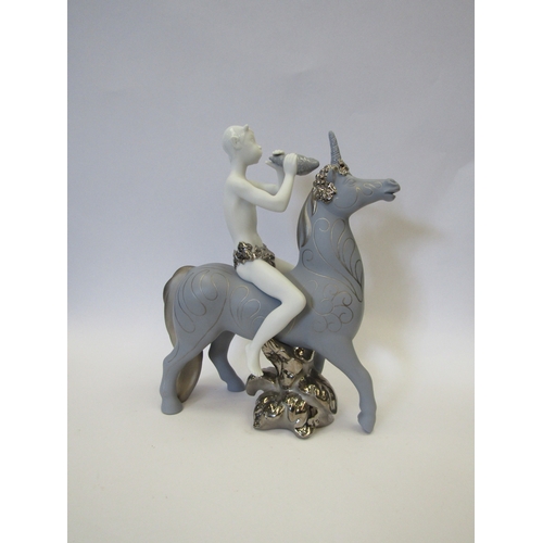 1154 - A Lladro Fawn and Unicorn limited edition figure, number 10/500, 30cm tall