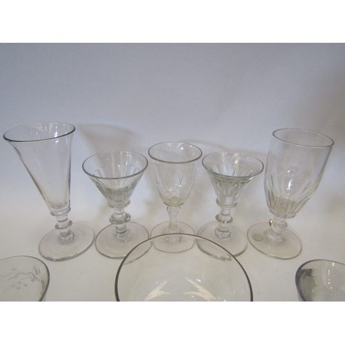 1164 - A selection of mainly 19th Century drinking glasses (12)