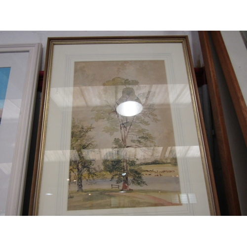 1183 - T.W Wilkinson watercolour entitled Dees Park, two watercolour studies of lilies, one entitled 'Starg... 