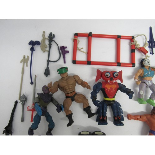 7018 - A good collection of Kenner, Hasbro and other vintage action figures and accessories including He-Ma... 