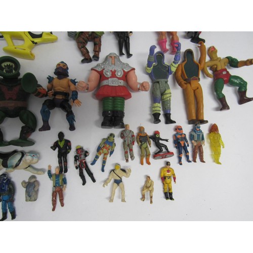 7018 - A good collection of Kenner, Hasbro and other vintage action figures and accessories including He-Ma... 