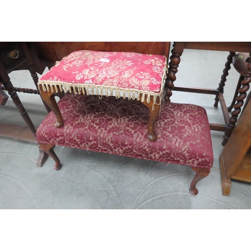 2169 - Two Victorian foot stools on cabriole legs   (E) £20-30