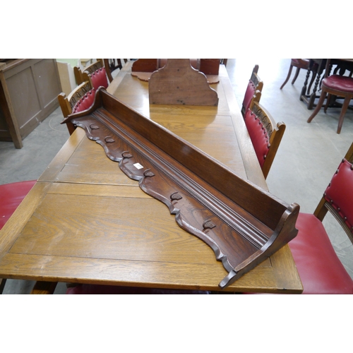 2185 - A mahogany coat rack