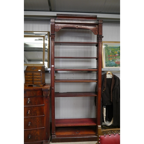 2187 - Two full height mahogany bookcases 8ft