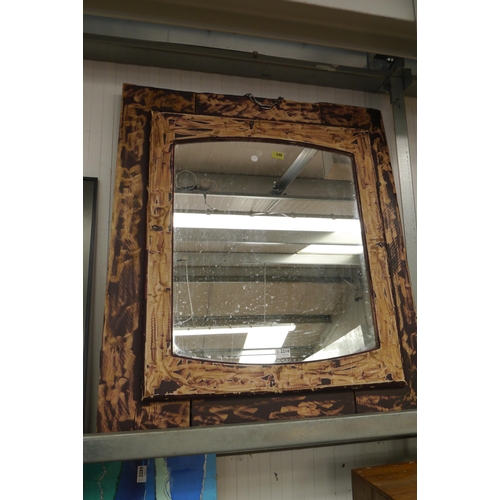 2216 - A large rustic mirror   (E) £10-20