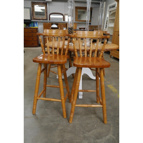 2241 - Four Beech bar stools