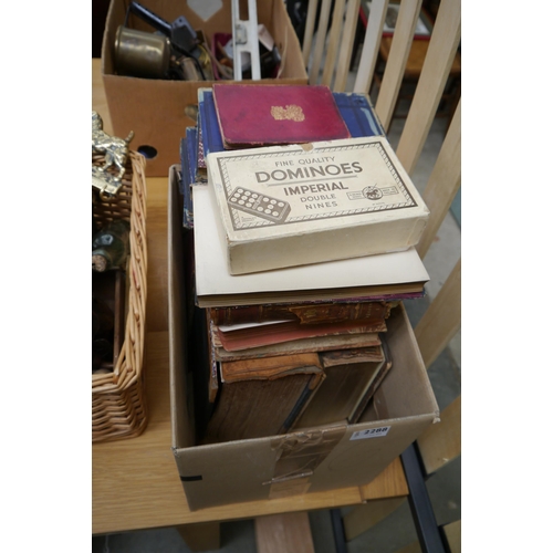 2288 - A box of anticharian leather bound books