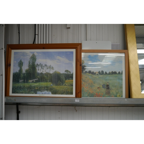 2313 - Two framed Monet prints   (D)