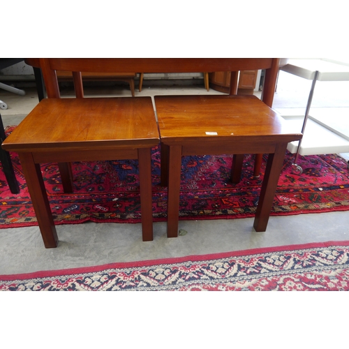 2328 - A pair of mahogany lamp tables