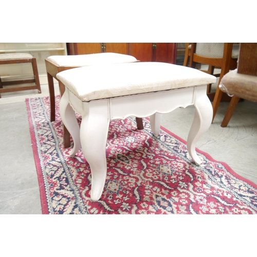 2334 - A modern painted white and cream footstool   (R) £10