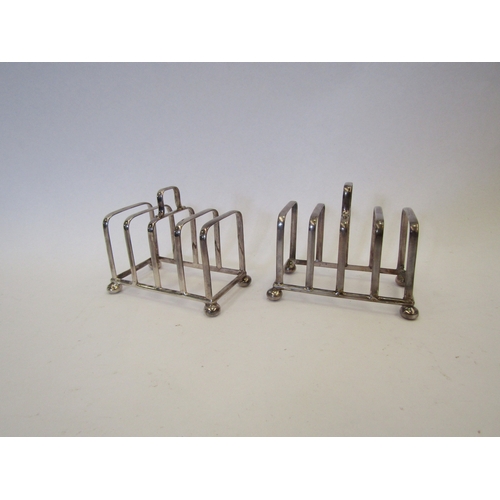 1280 - A pair of silver four slice toast racks, Sheffield 1960, James Dixon & Sons Ltd.  Weight approximate... 