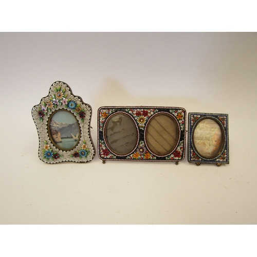 1294 - Three Italian micro-mosaic photograph frames