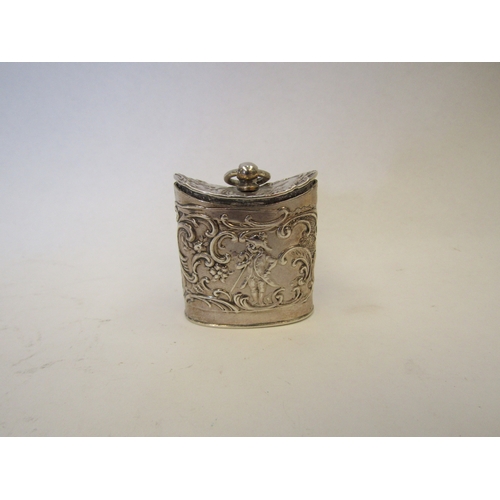 1322 - A Dutch silver peppermint box with embossed decoration.  Import marks London 1902