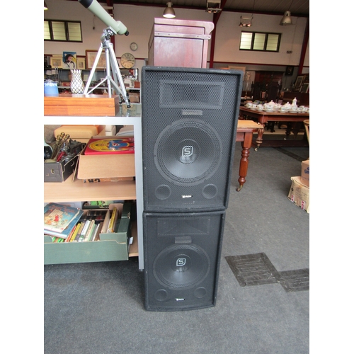 1423 - A pair of Skytec 600W speakers    (R) £30